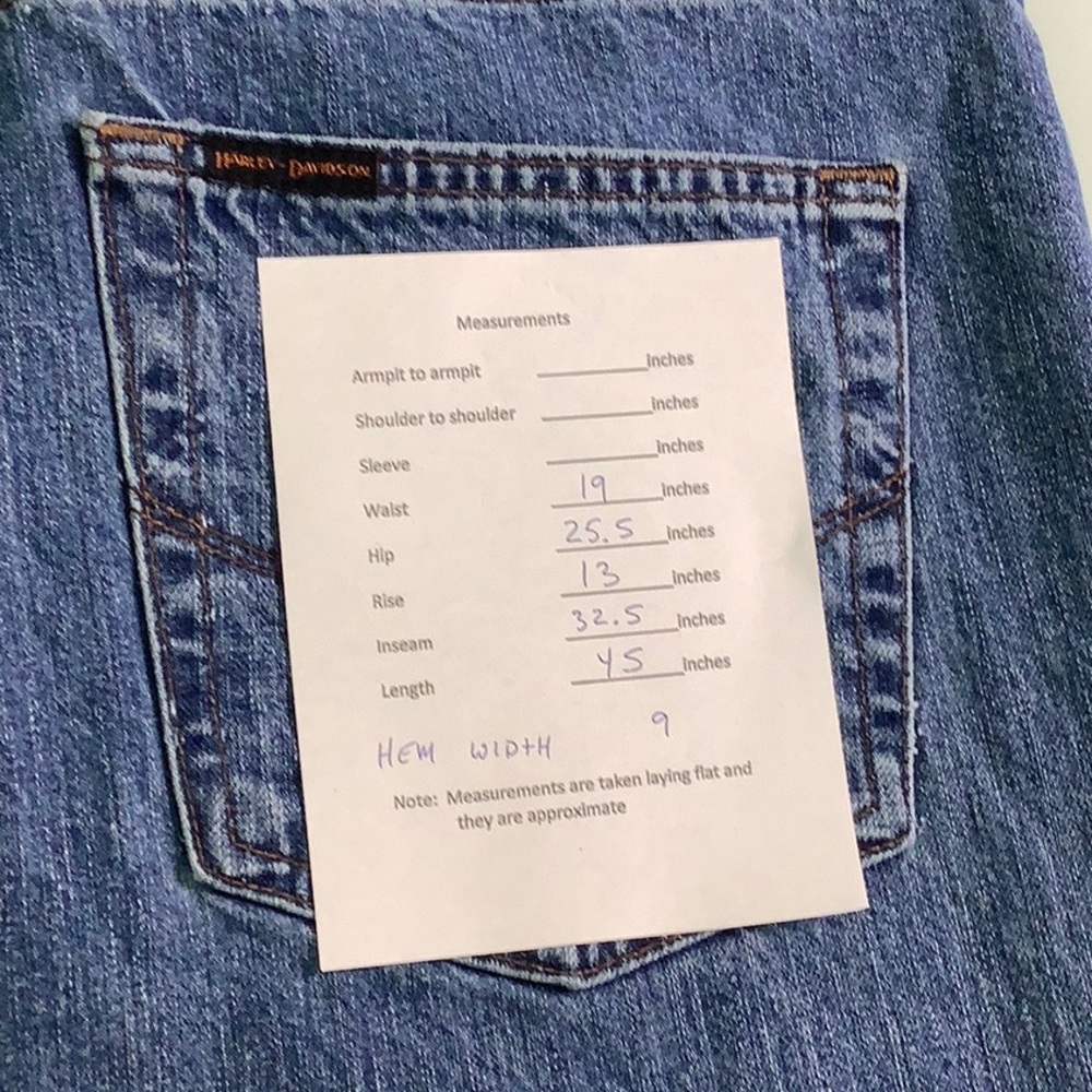 Harley Davidson Relaxed fit bikers blue jeans men size 38 X 32 EUC - Picture 14 of 14
